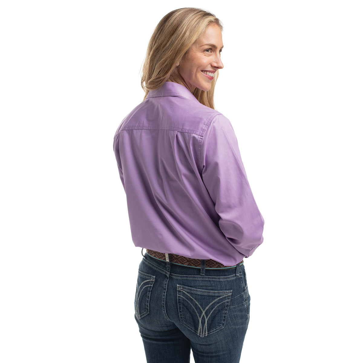 JUST COUNTRY WOMEN'S - JAHNA - 1/2 BUTTON - ORCHID