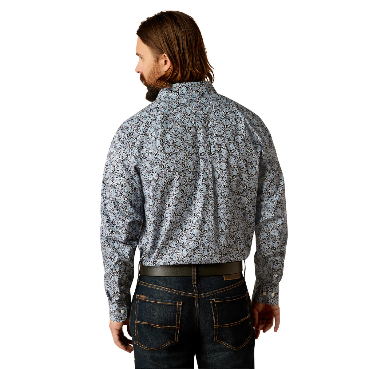 Ariat Mens Wrinkle free Link LS Grey