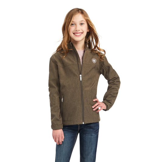 ARIAT YOUTH NEW TEAM SOFTSHELL JACKET BANYAN BARK  HEATHER
