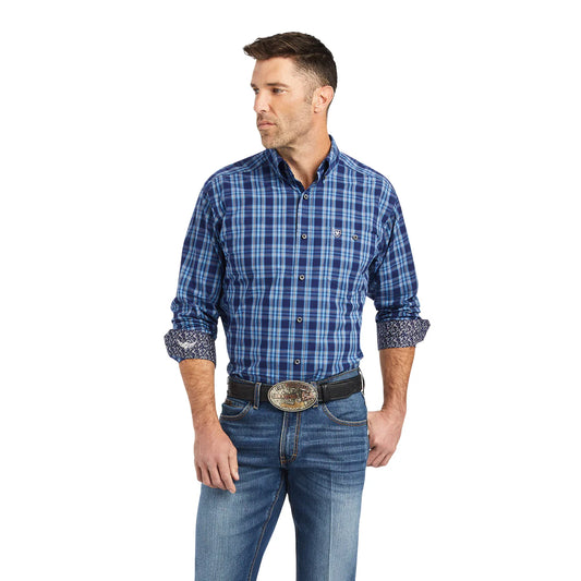 Ariat Mens Relentless Timeless Stretch Classic LS Shirt Midnight Sail