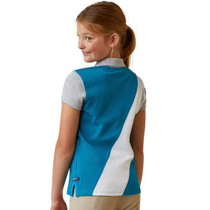 ARIAT YOUTH TARYN SS POLO MOSAIC BLUE