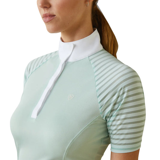 ARIAT WOMENS APTOS VENT SS SHOW SHIRT AQUA FOAM