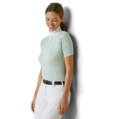 ARIAT WOMENS APTOS VENT SS SHOW SHIRT AQUA FOAM
