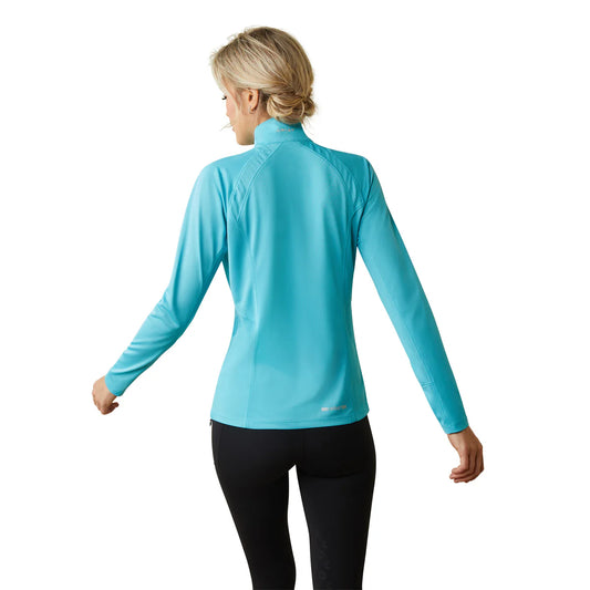 ARIAT SUNSTOPPER 2.0 1/4 ZIP MAUI BLUE