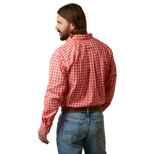 Ariat Mens Pro Series Oberon Classic LS Shirt Poppy Red