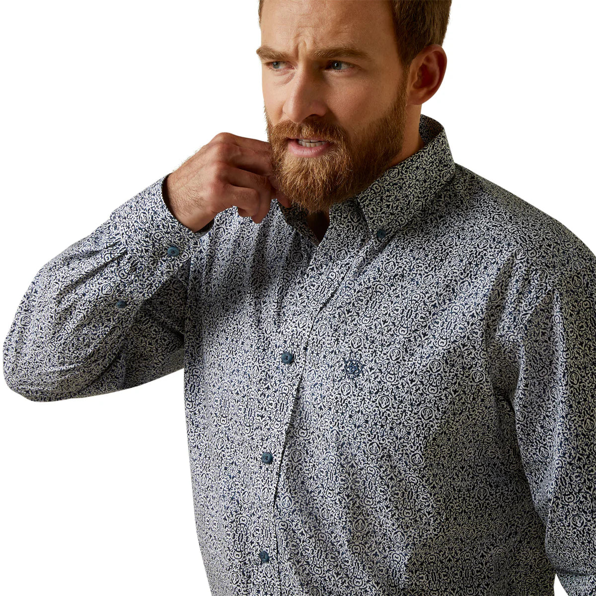 Ariat Mens Oliver Classic LS Shirt Bay Blue