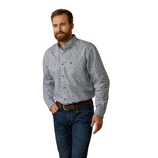 Ariat Mens Oliver Classic LS Shirt Bay Blue