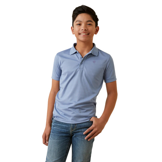 ARIAT BOYS TEK SS POLO STONEWASH