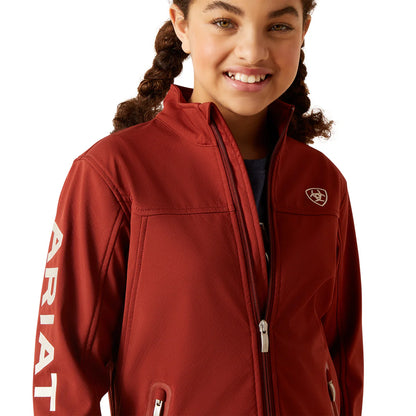 ARIAT YOUTH NEW TEAM SOFTSHELL JACKET FIRED BRICK