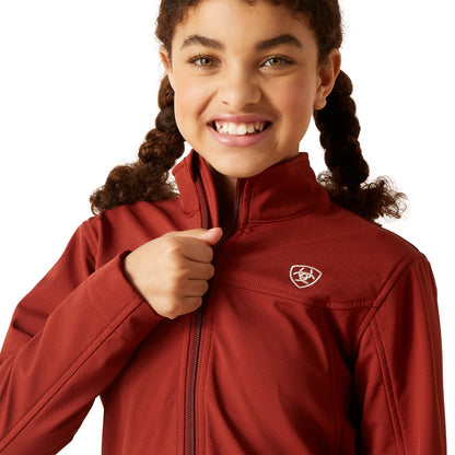 ARIAT YOUTH NEW TEAM SOFTSHELL JACKET FIRED BRICK
