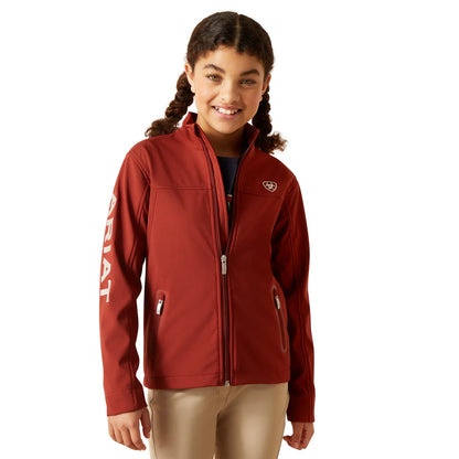 ARIAT YOUTH NEW TEAM SOFTSHELL JACKET FIRED BRICK