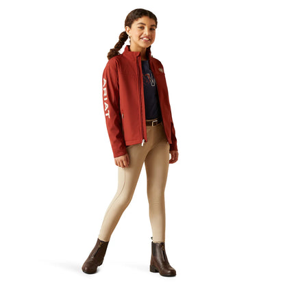 ARIAT YOUTH NEW TEAM SOFTSHELL JACKET FIRED BRICK