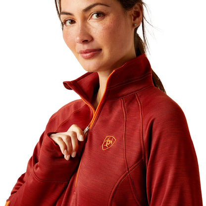 ARIAT Youth TEK TEAM 1/2 ZIP SWEATSHIRT FIRED BRICK