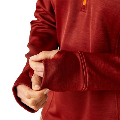 ARIAT Youth TEK TEAM 1/2 ZIP SWEATSHIRT FIRED BRICK