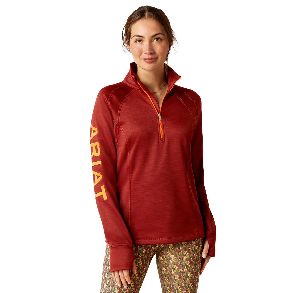 ARIAT Youth TEK TEAM 1/2 ZIP SWEATSHIRT FIRED BRICK