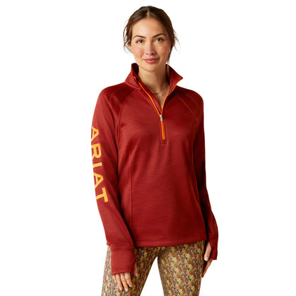 ARIAT Youth TEK TEAM 1/2 ZIP SWEATSHIRT FIRED BRICK