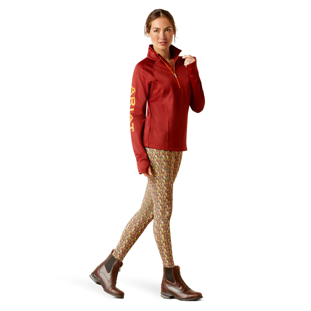 ARIAT Youth TEK TEAM 1/2 ZIP SWEATSHIRT FIRED BRICK