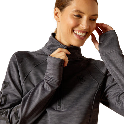 ARIAT WOMENS TEK TEAM 1/2 ZIP SWEATSHIRT EBONY