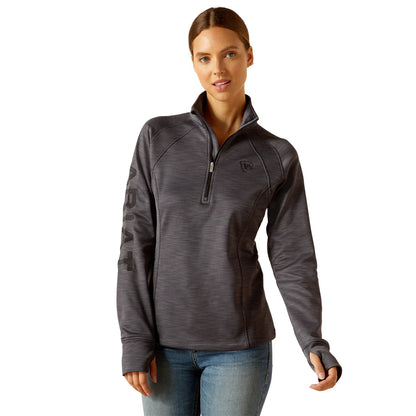 ARIAT WOMENS TEK TEAM 1/2 ZIP SWEATSHIRT EBONY
