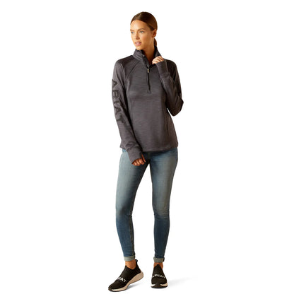 ARIAT WOMENS TEK TEAM 1/2 ZIP SWEATSHIRT EBONY