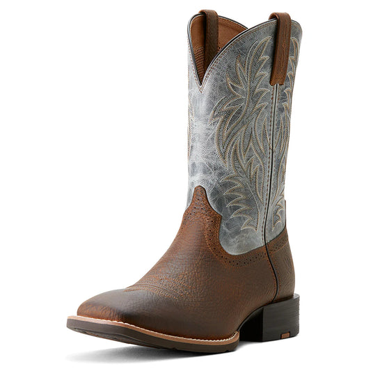 Ariat Mens Sport Western Wide Square Toe Earth / Glacier Blue