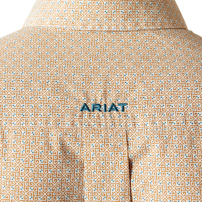 ARIAT MENS JOHNNY CLASSIC FIT LONG SLEEVE SHIRT LIGHT BROWN