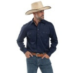JUST COUNTRY MEN'S - CAMERON - 1/2 BUTTON - NAVY