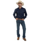 JUST COUNTRY MEN'S - CAMERON - 1/2 BUTTON - NAVY