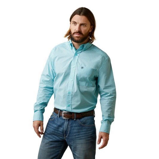 Ariat Mens Osburn Classic LS Shirt Turquoise