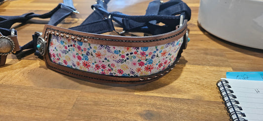 DUSTY AND RAYNE HALTERS LEATHER NOSEBANDS FLORAL
