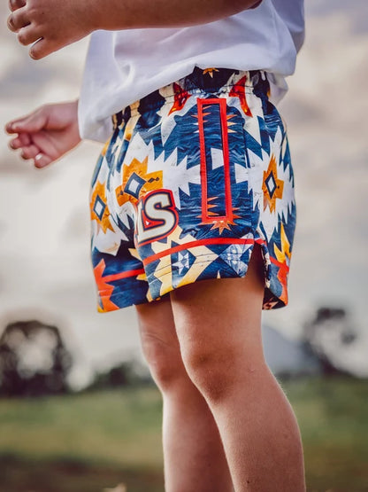 Little Spurs & Co - Aztec Cowhide Shorts