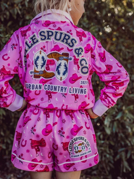 Little Spurs & Co - Cowgirl Pink Shorts