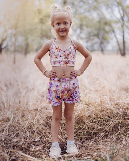 Little Spurs & Co - Highland Steer Shorts - Toddler