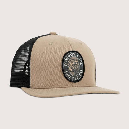 Cattle Company Hat: Khaki/Black