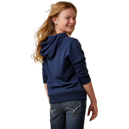 Ariat youth 3D Logo 2.0 Hood navy red