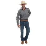 JUST COUNTRY MEN'S - CAMERON - 1/2 BUTTON - Steel Grey