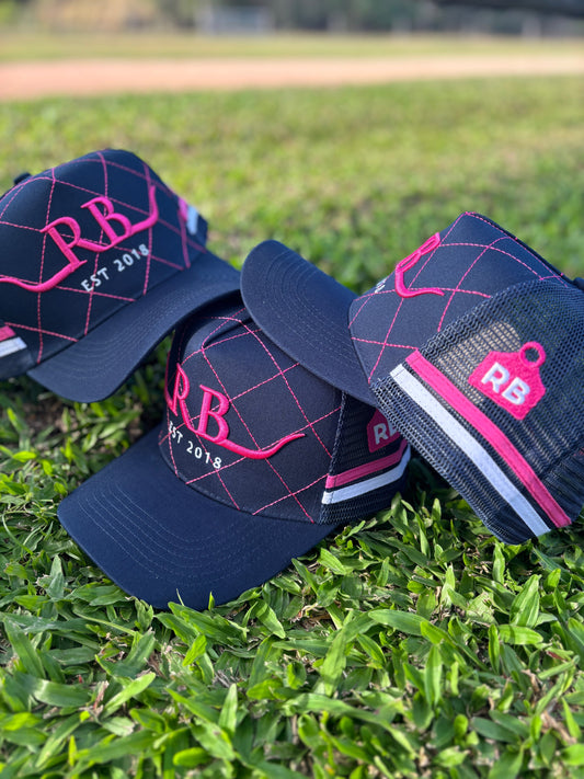 Trucker Cap - Bella - Navy/Pink - 1526