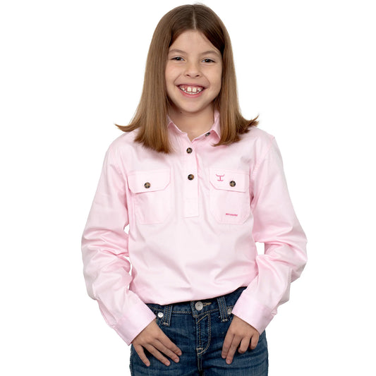 Just Country GIRL'S - KENZIE - 1/2 BUTTON - Pink