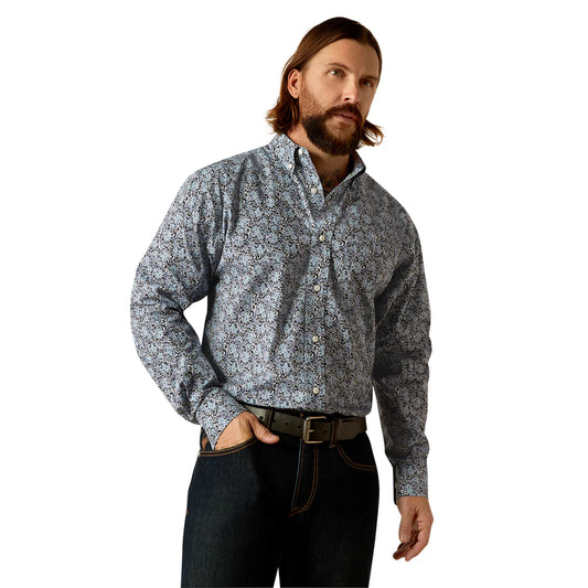 Ariat Mens Wrinkle free Link LS Grey