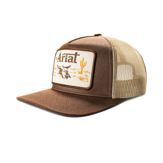 Ariat Oilskin Desert Patch Trucker Cap