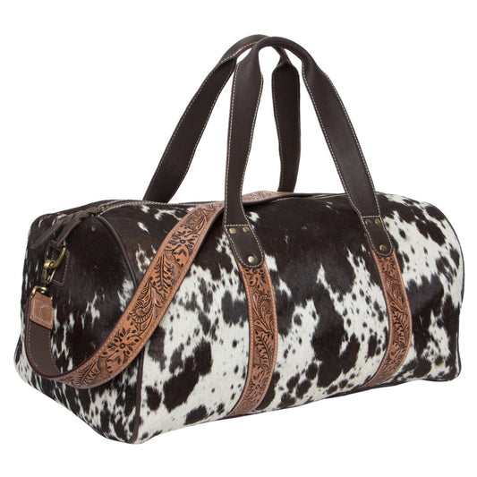 Tooling Leather Cowhide Travel Bag – AT61- Columbia
