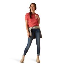 Ariat Womens BF SS Tshirt Heather Baked Apple