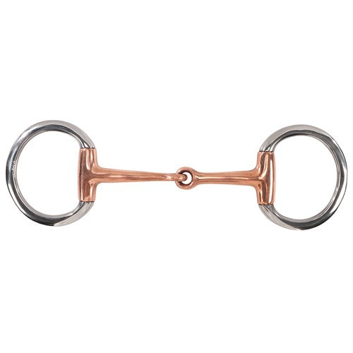 Eggbutt Snaffle Bit w/Thin Copper Mouth Cob / 12.5cm