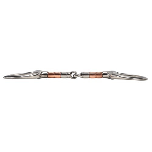 Eggbutt Snaffle Bit w/Copper & SS Rollers & Flat Rings full / 13.5cm