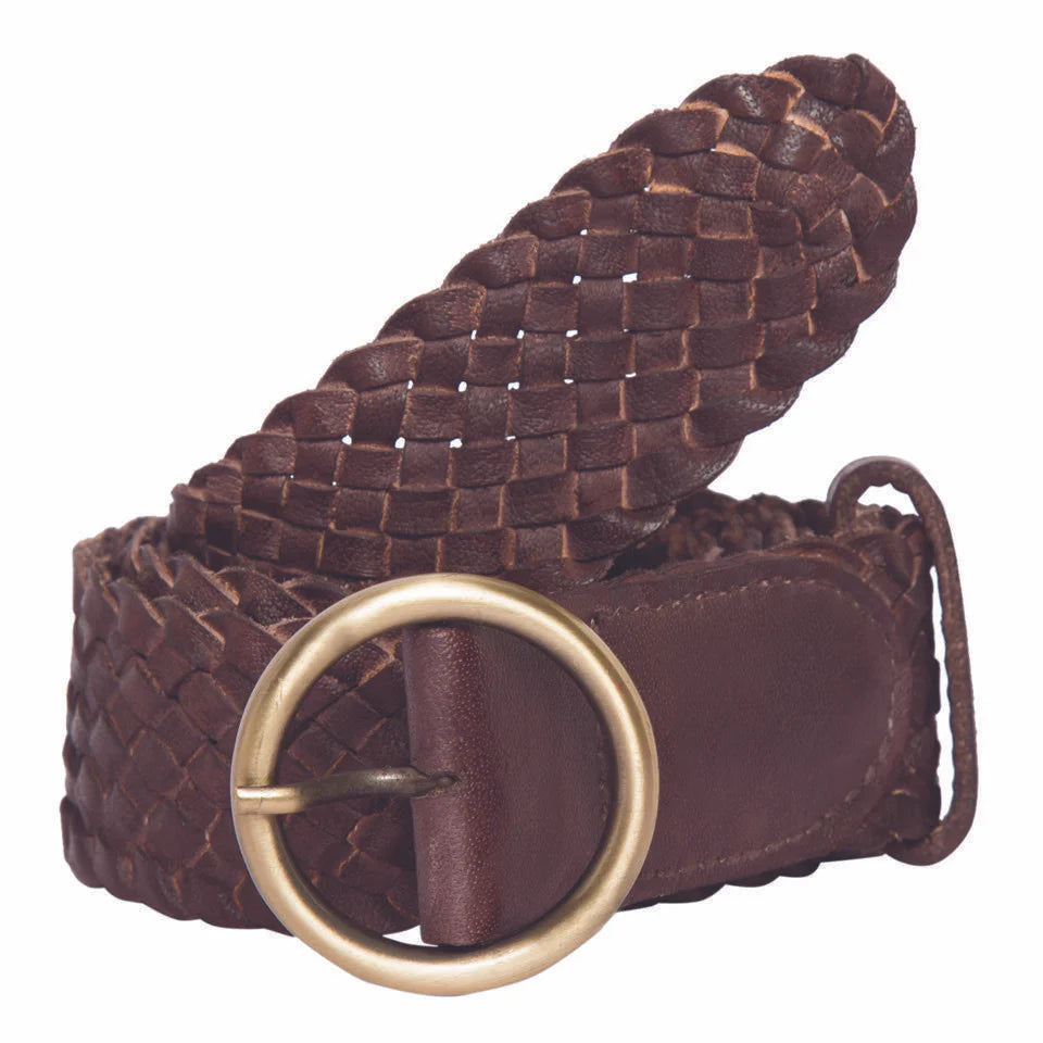 Design Edge Chocolate Brown Leather Belt