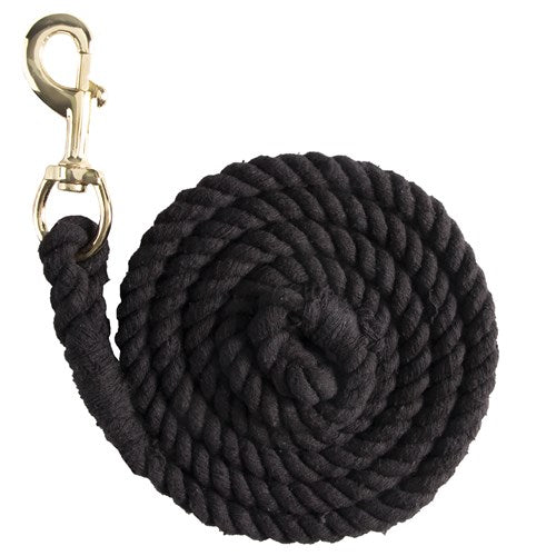 Poly Cotton 1/2" Lead Rope Black 7'0"/213cm