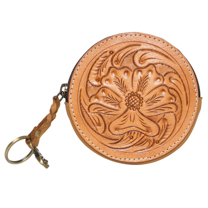 Tooling Leather Round Purse – CA10