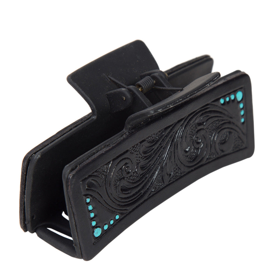 Tooling Leather Hair Clip – CA12