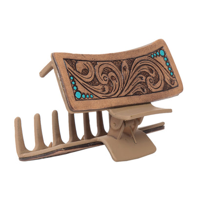 Tooling Leather Hair Clip – CA12