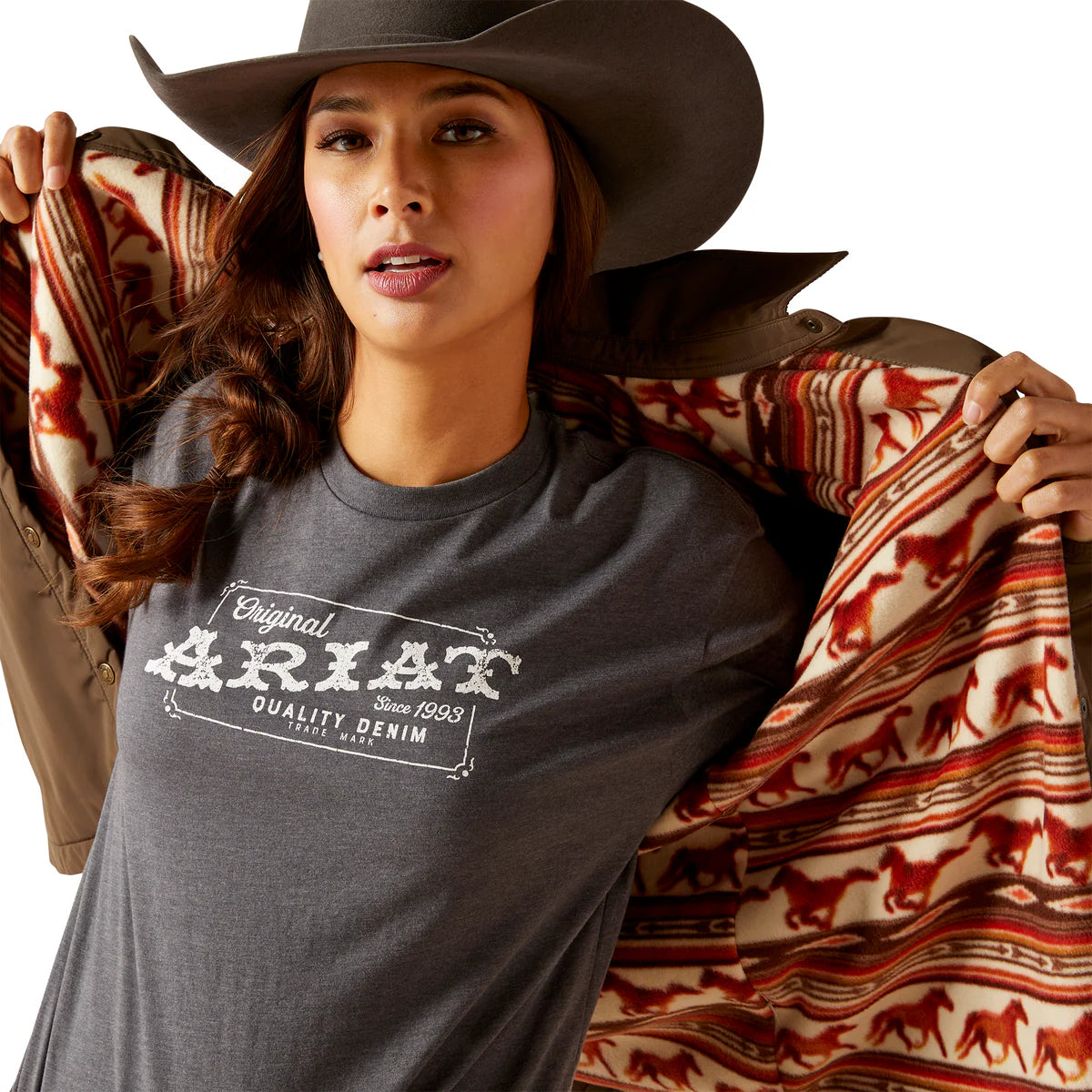 Ariat Womens Dilon Shirt Jacket Canteen
